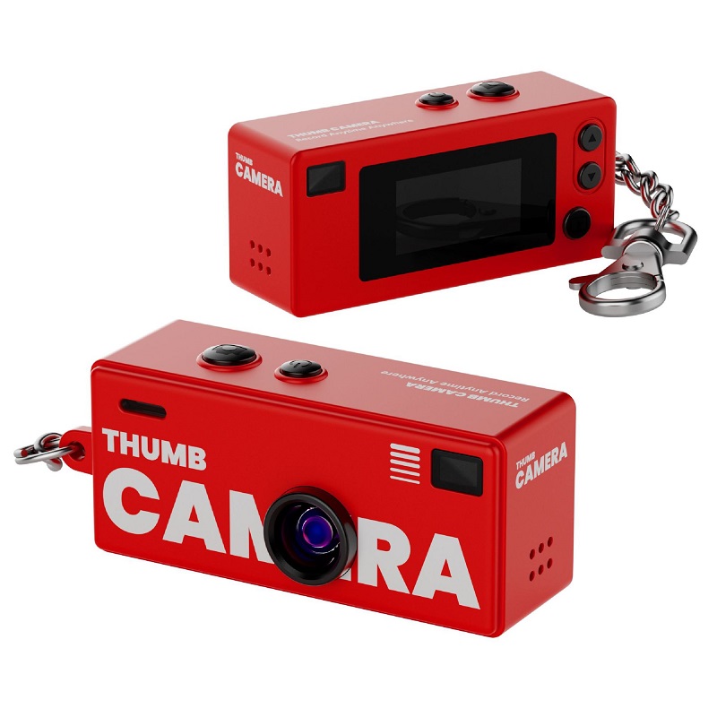 Kids Educational Videos - Mini duimcamera speelgoed: rugzakclip, draagbaar met