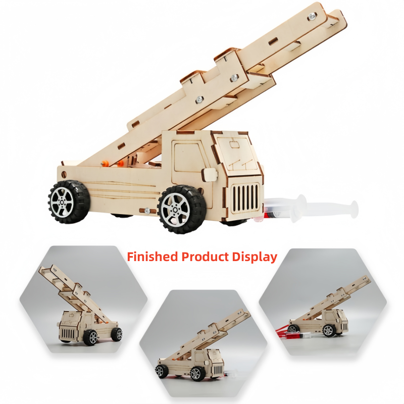 Kids Education Tools - DIY houten ladder brandweerwagen modelkit voor