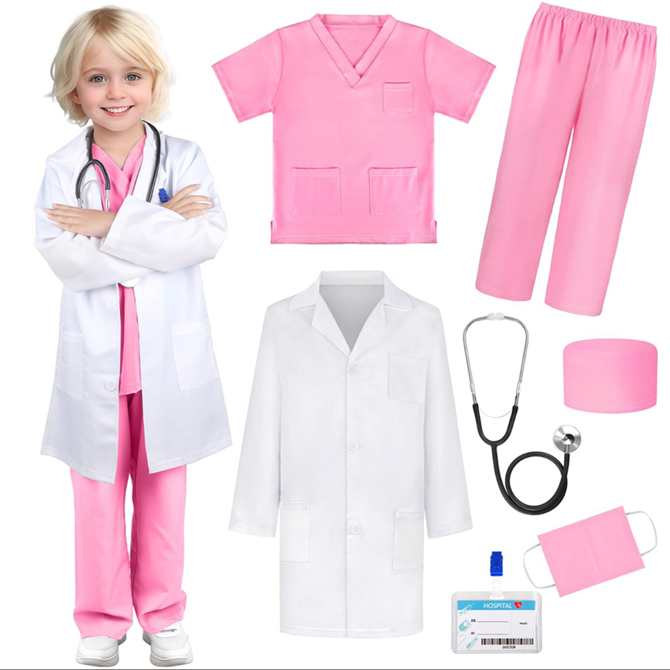 7-delig kind wit medisch unifo - Kids Doctor Education recensie en prijs