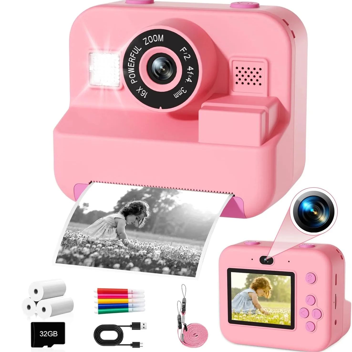 newInstant Print Camera Met 32 - Kids Educational Videos recensie en prijs